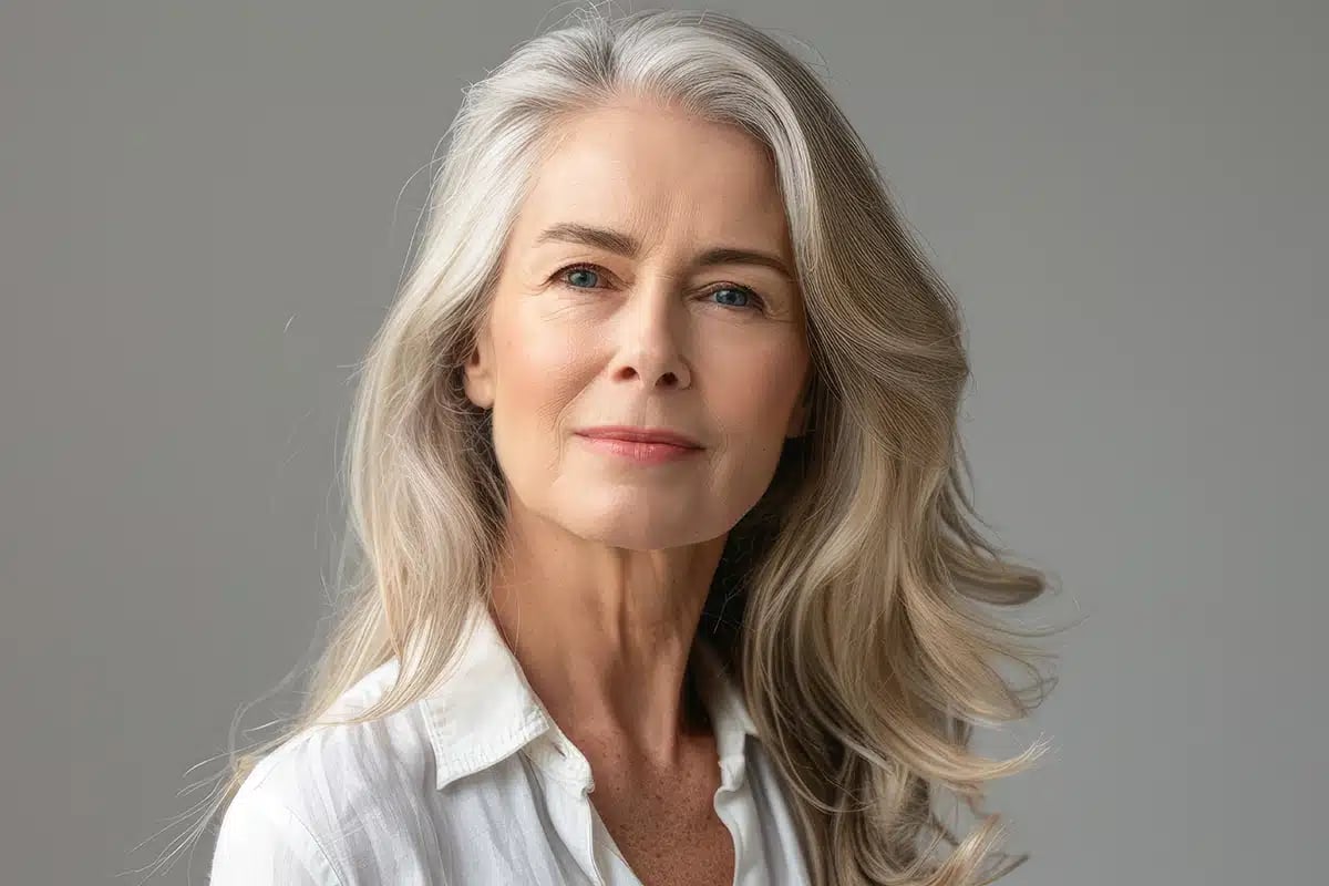 Attractive mature lady with glowing complexion
