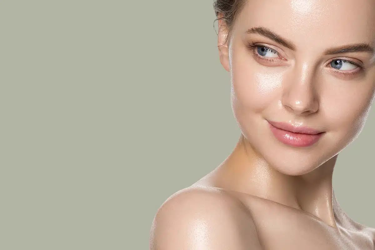 Beauty woman healthy skin natural make up clean fresh skin cosmetic