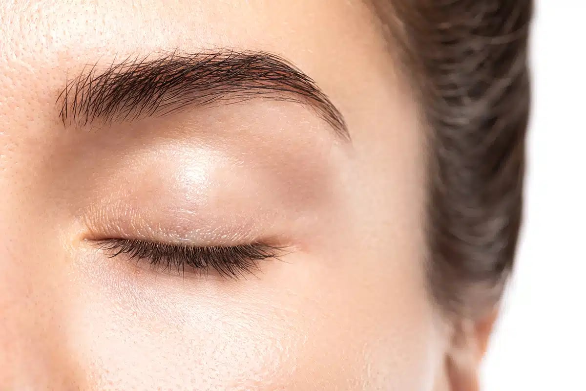 Closeup of young female eye without makeup Closeup of young female eye without makeup