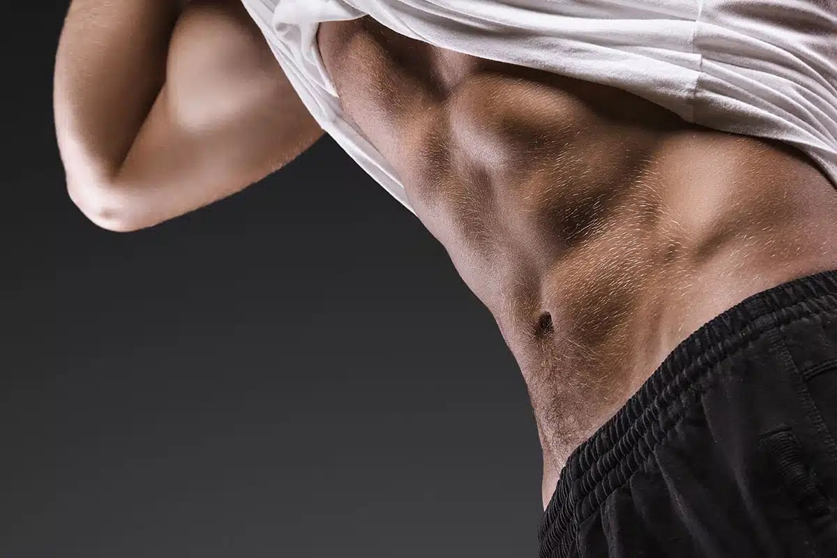 Abdomen of a healthy muscular young man Abdomen of a healthy muscular young man