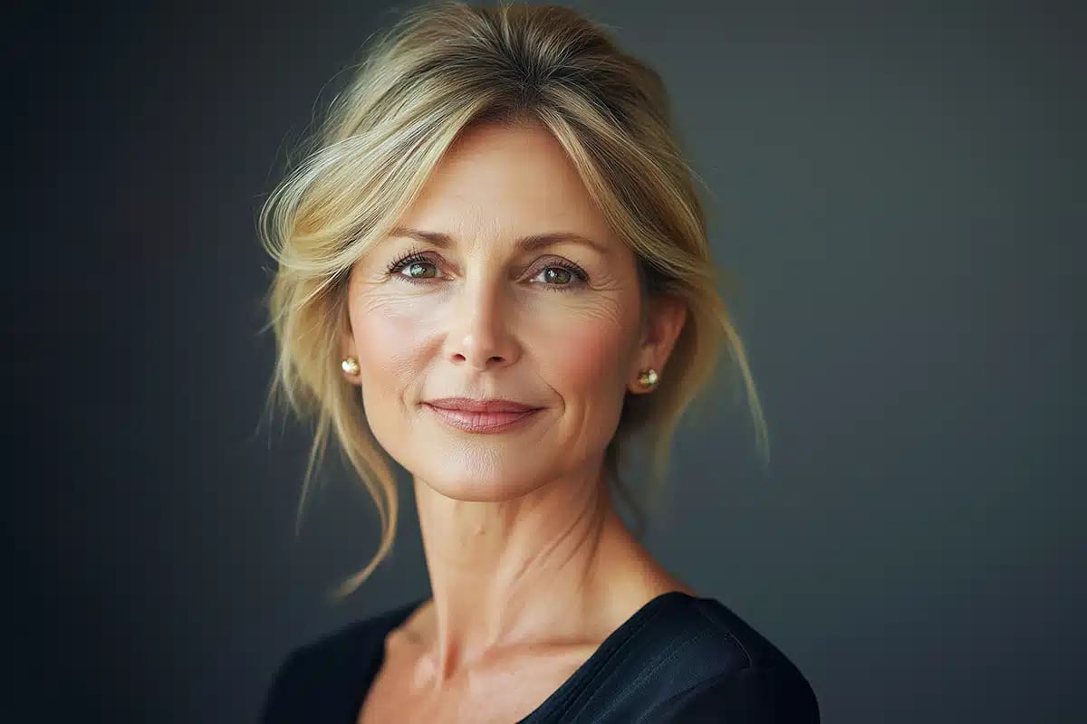 Mature beauty model with flawless skin Mature beauty model with flawless skin